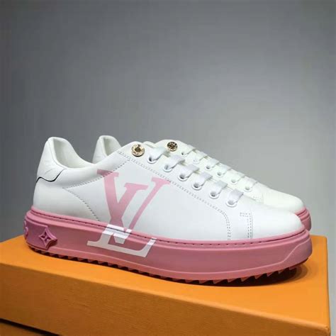 lv time out sneaker white|louis vuitton sneakers pink.